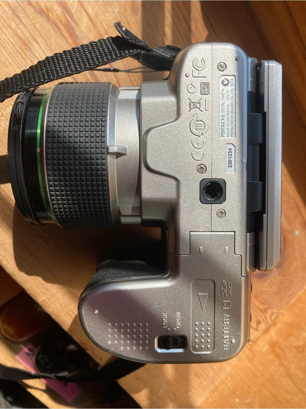 Pentax Black and Silver SLR Camera Body with Pentax Lens Cap